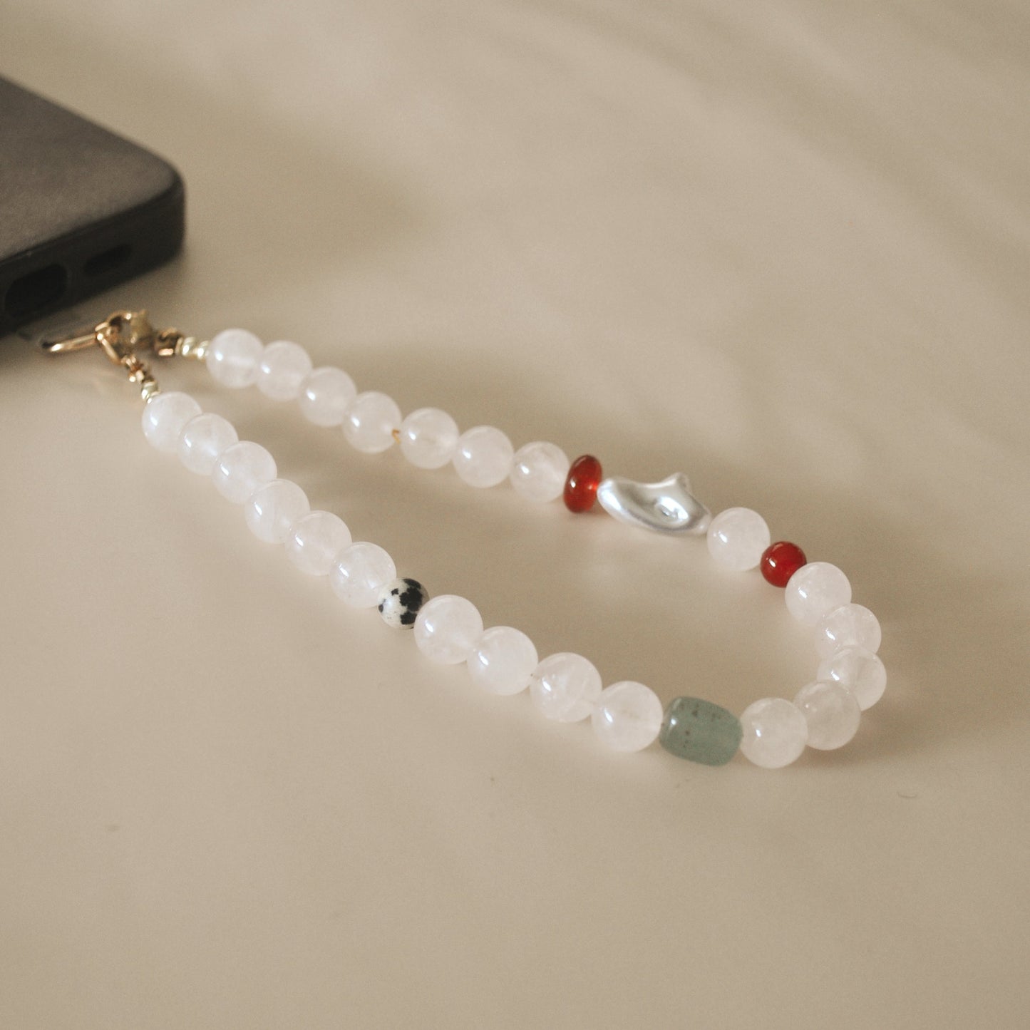 Cuarzo Rosa Phone Charm