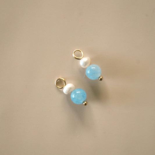 Hemimorfita + Perlas Charms