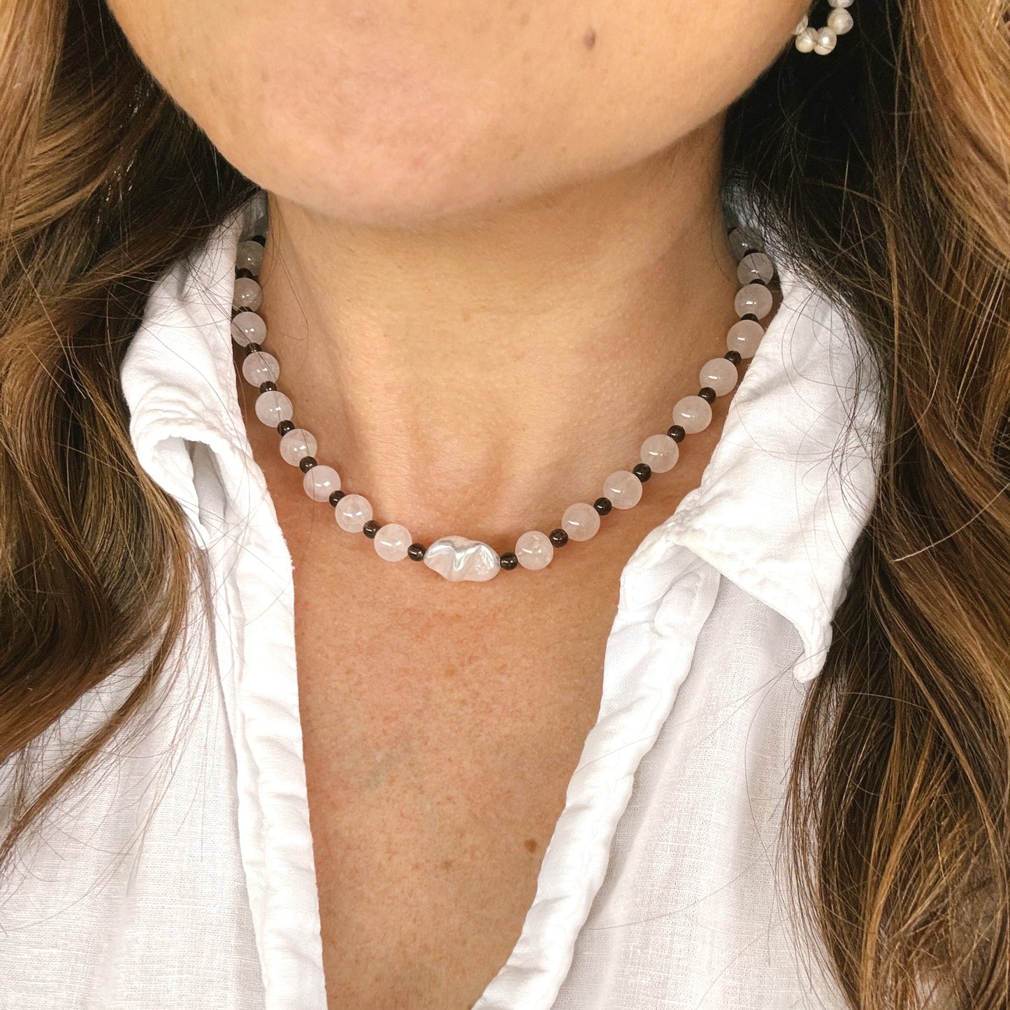 Collar Cuarzo Ahumado