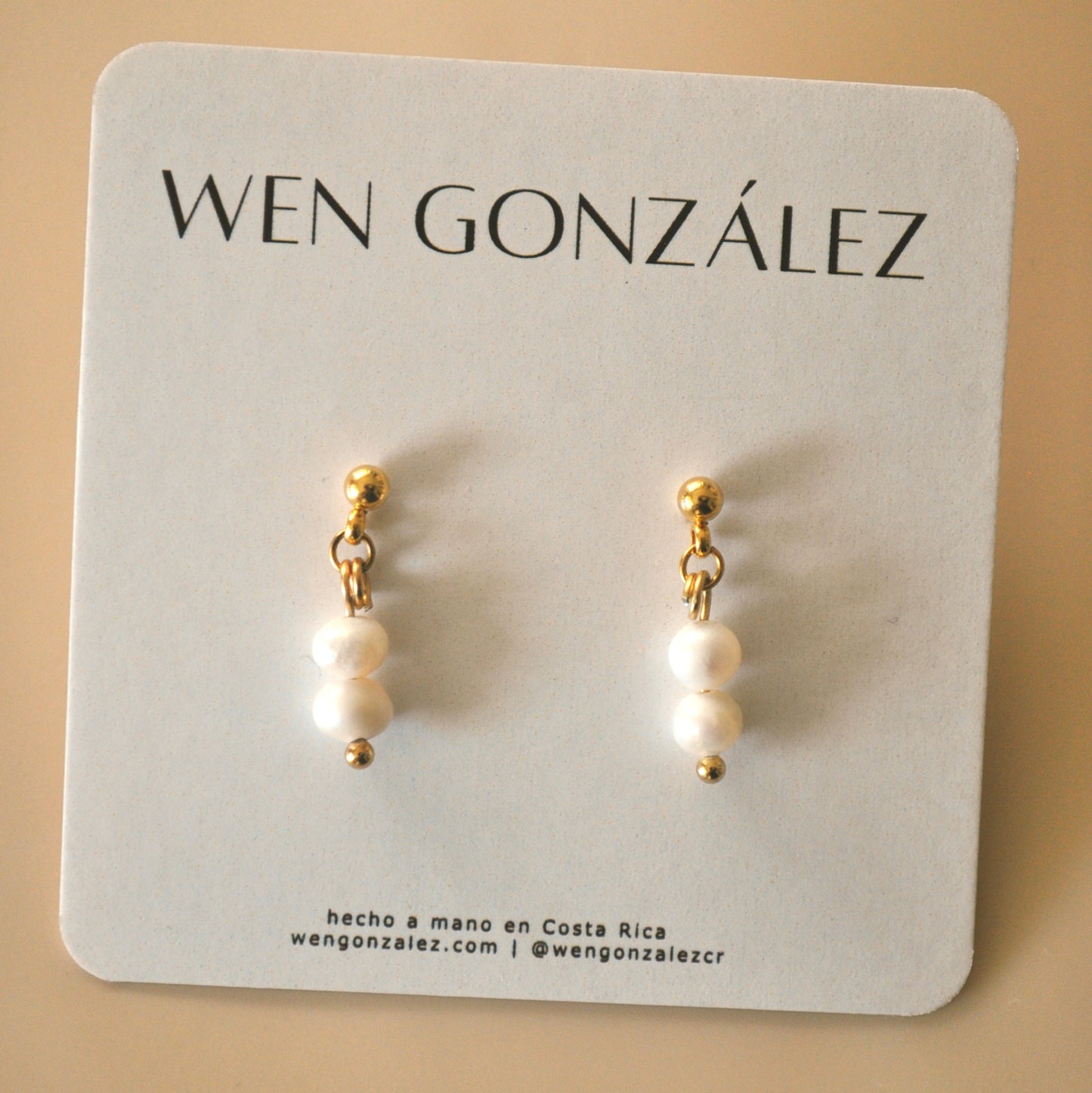 Double Pearl Studs