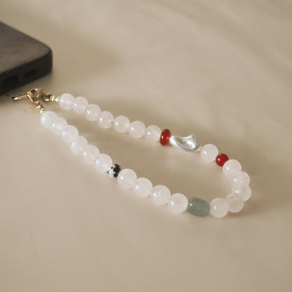 Cuarzo Rosa Phone Charm