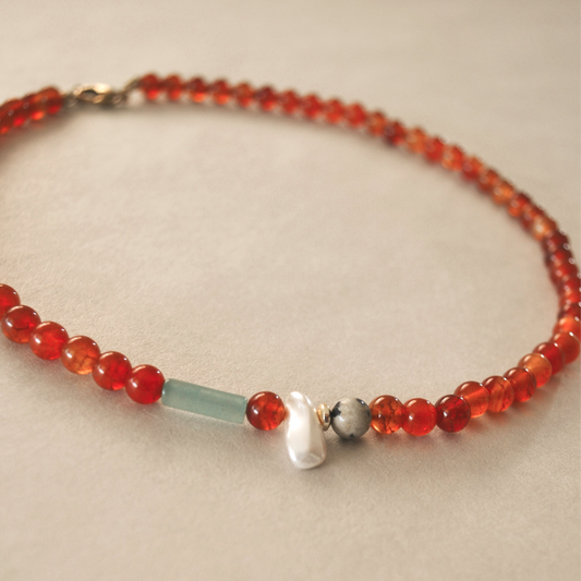 Collar Agata Naranja