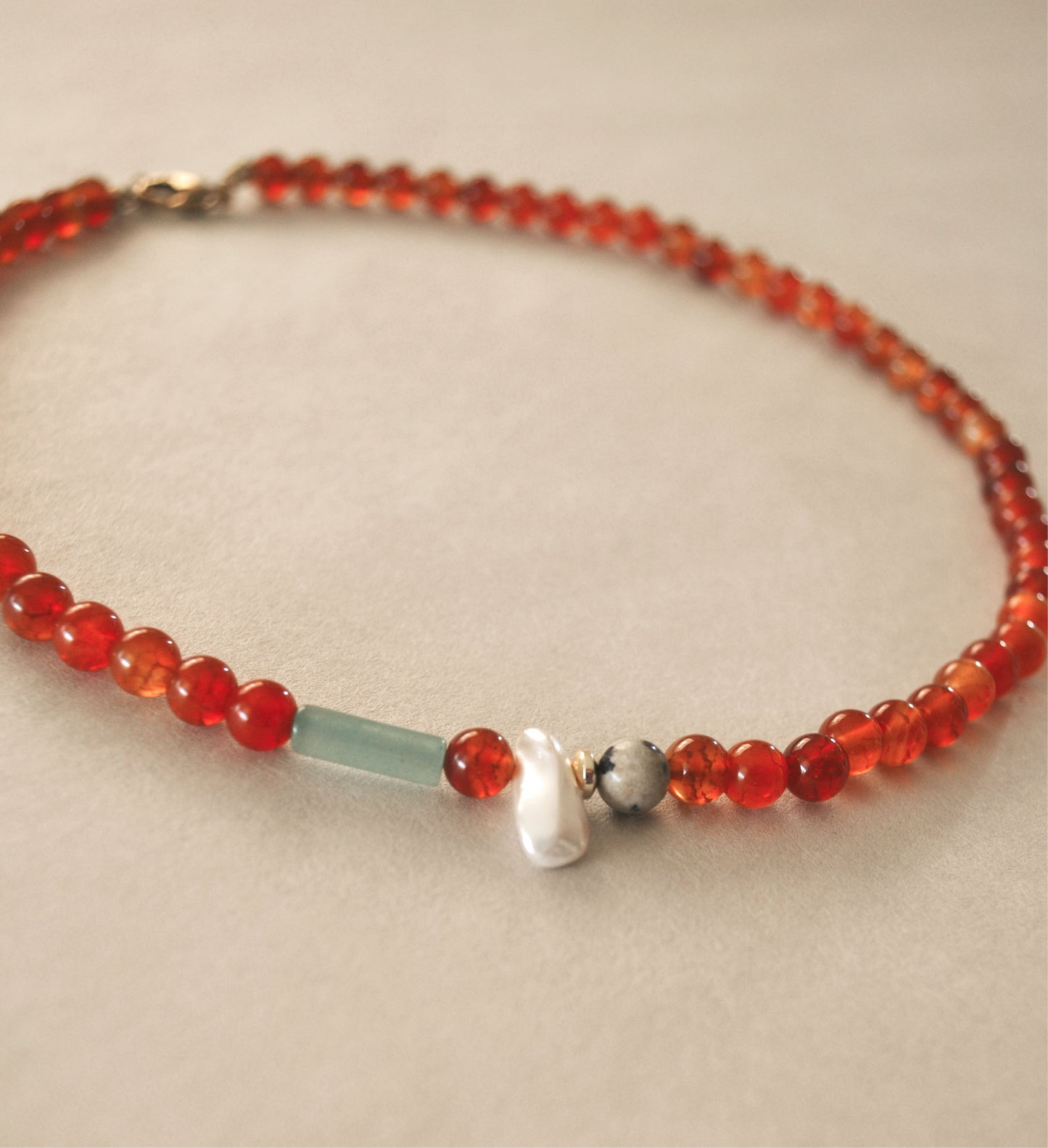 Collar Agata Naranja