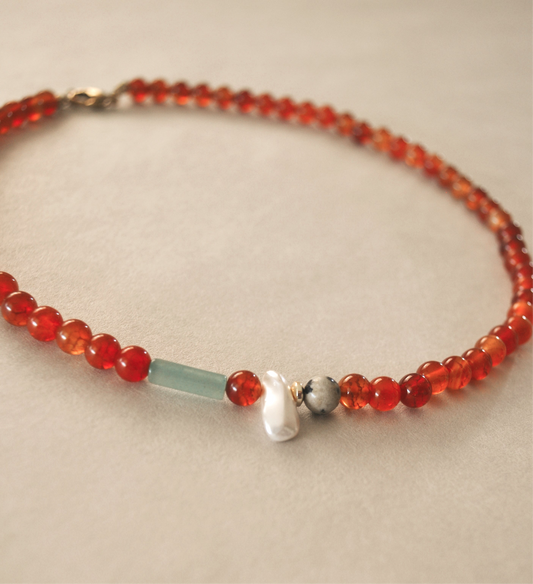 Collar Agata Naranja
