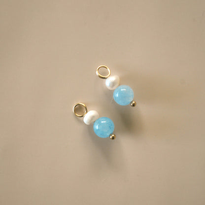 Hemimorfita + Perlas Charms